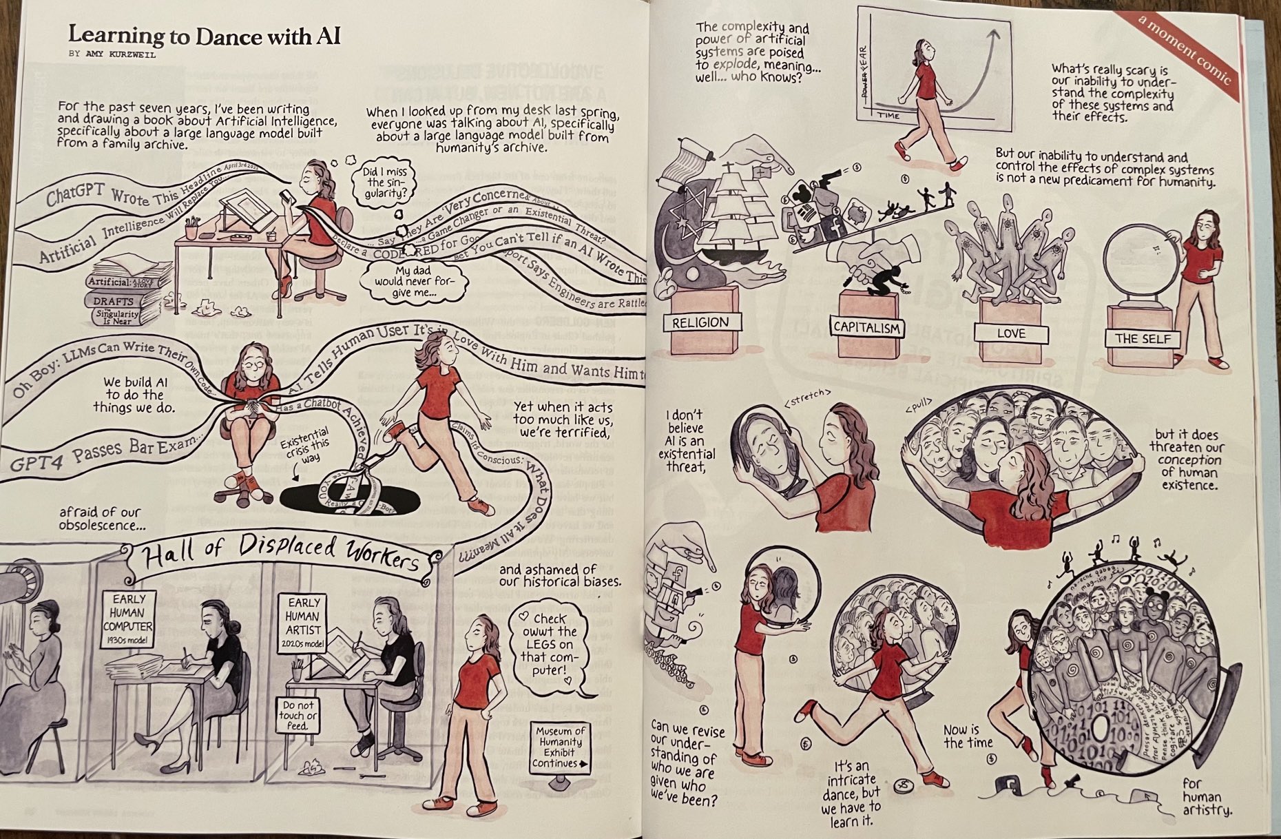 Did I Miss the Singularity? Comic Commentary on AI