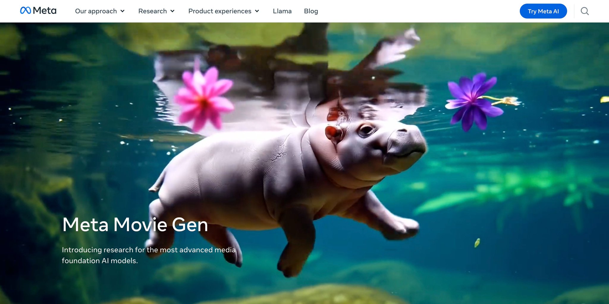 Meta publishes new research paper and demos on video generation