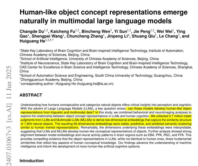 Multimodal LLM Creates Human-Like Internal Object Maps in Study
