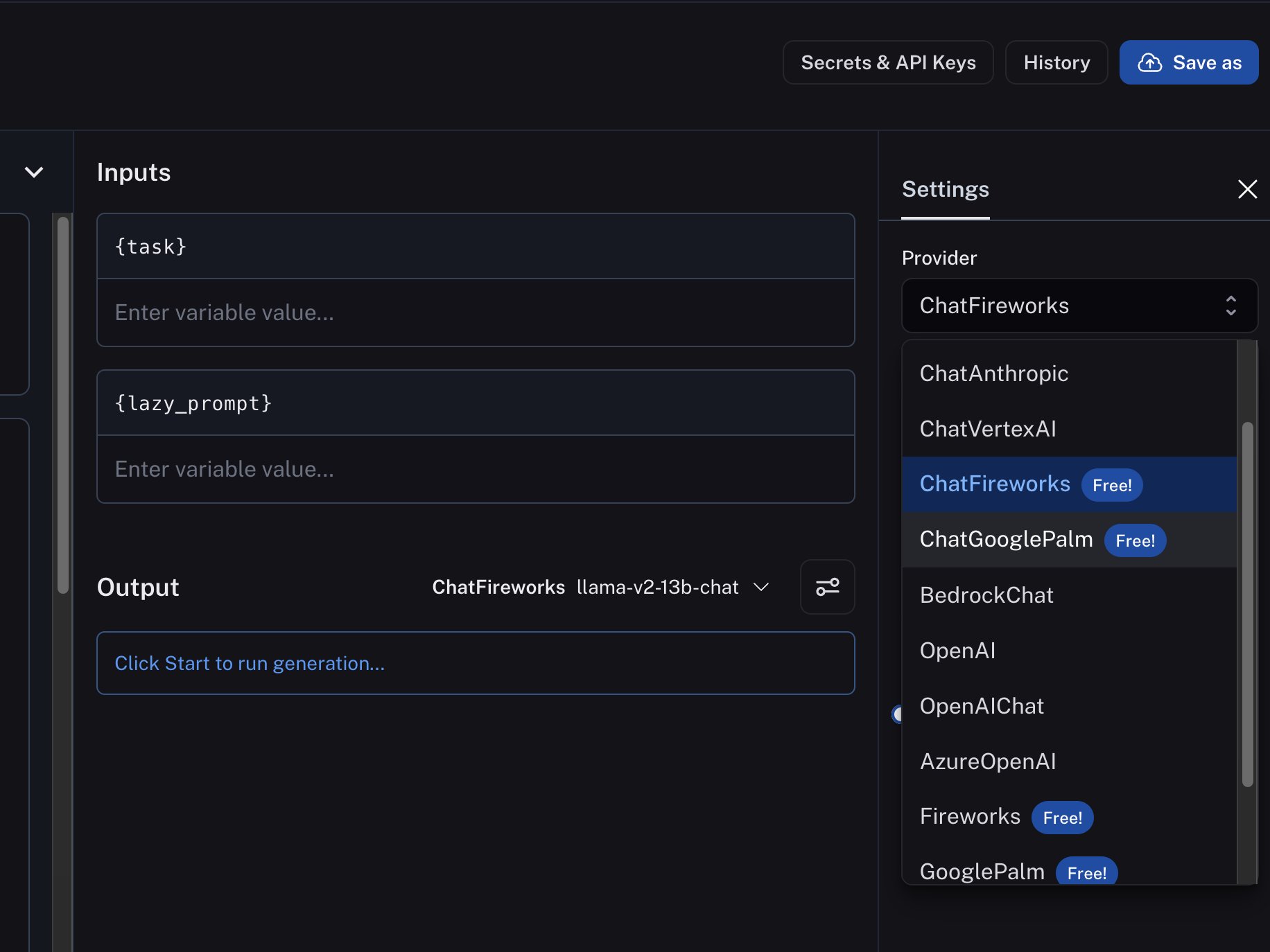 Free OSS and Google Models Access in LangSmith Playground