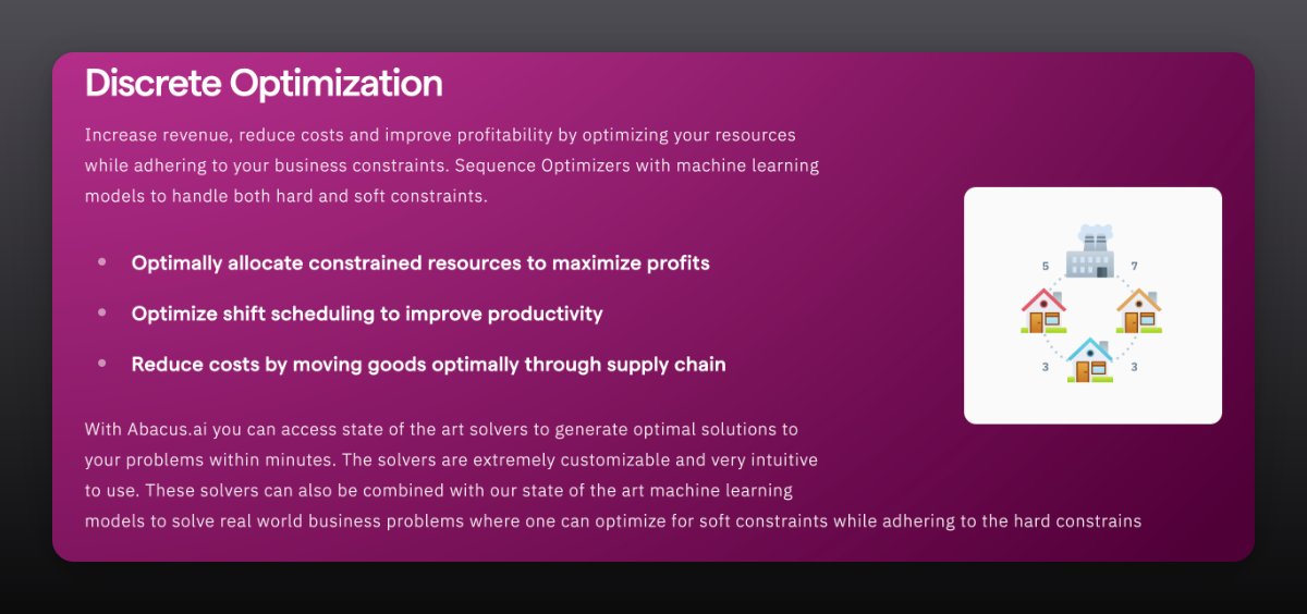Abacus AI Optimization Solvers Generate Business Solutions Quickly