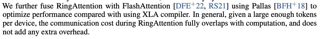 RingAttention Communication Overlaps Computation on Google TPU