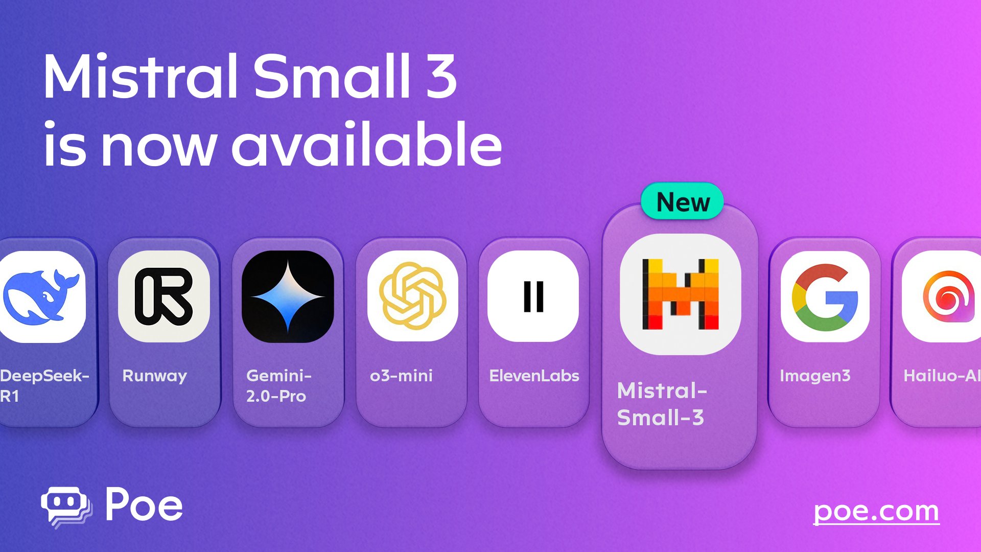 Mistral Small 3 Available on Poe: Fast and Knowledgeable