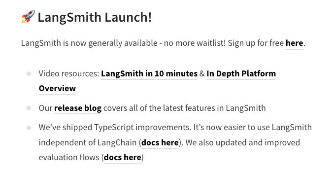 LangSmith GA: LangGraph Examples and RAG Resources