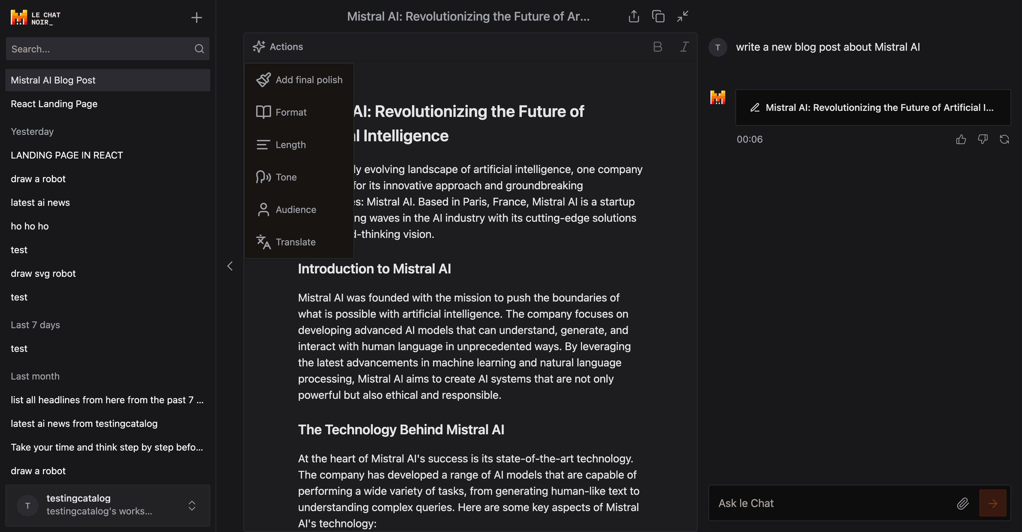 Mistral AI Introduces Canvas Actions to Enhance Generations