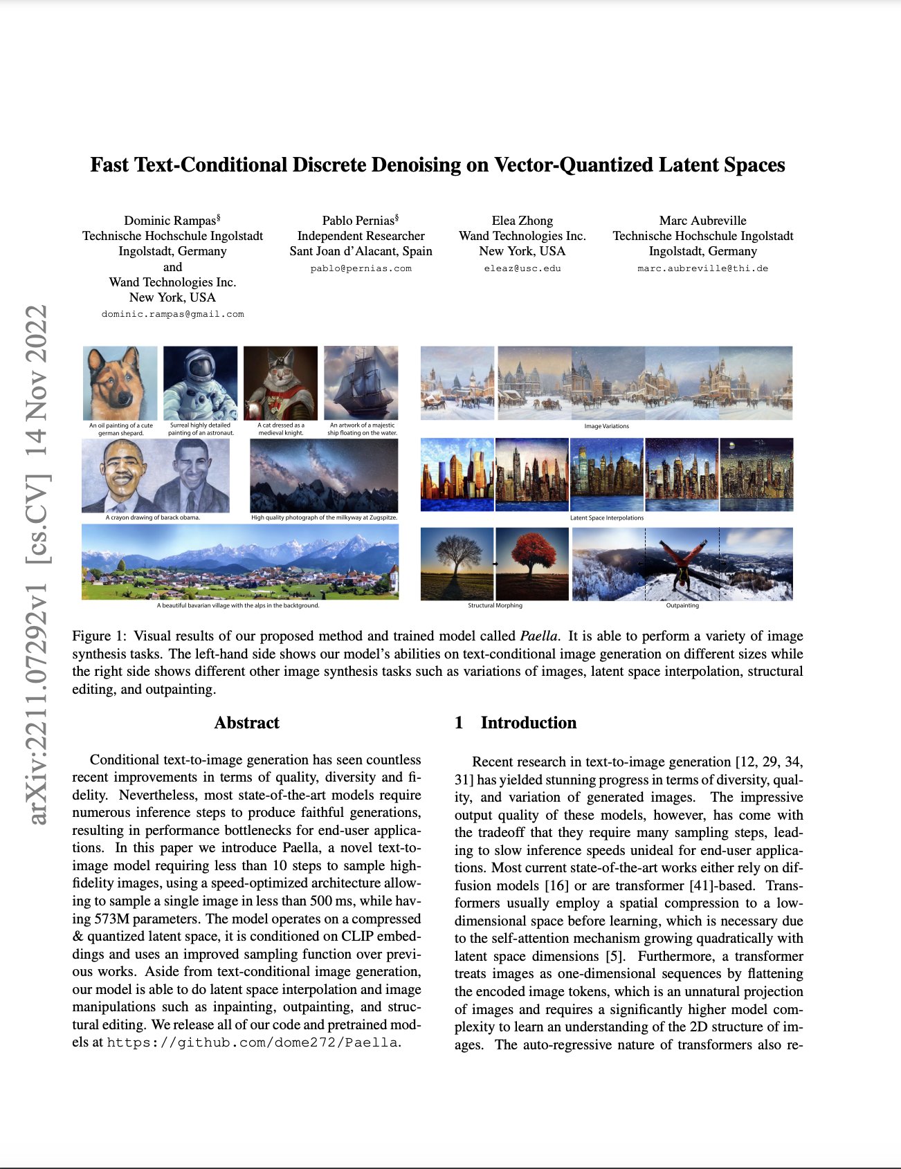 Fast Text-Conditional Discrete Denoising Vector-Quantized Latent