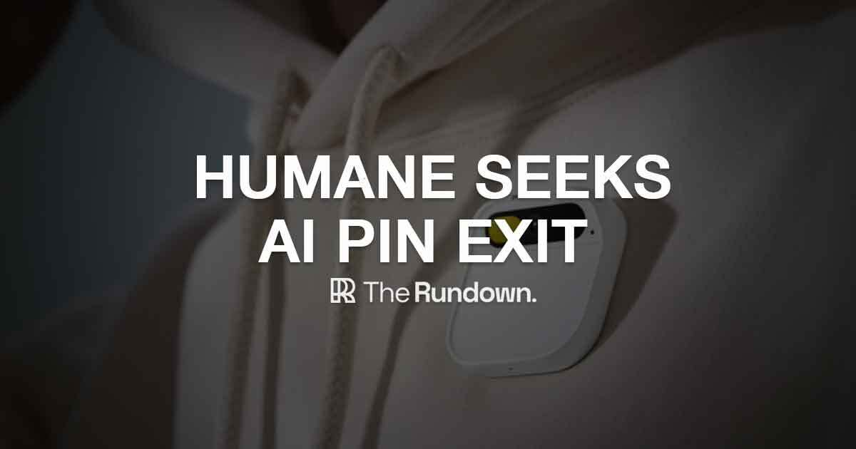 AI Pin exits, Gemini Flash, Meta Chameleon, and new AI jobs