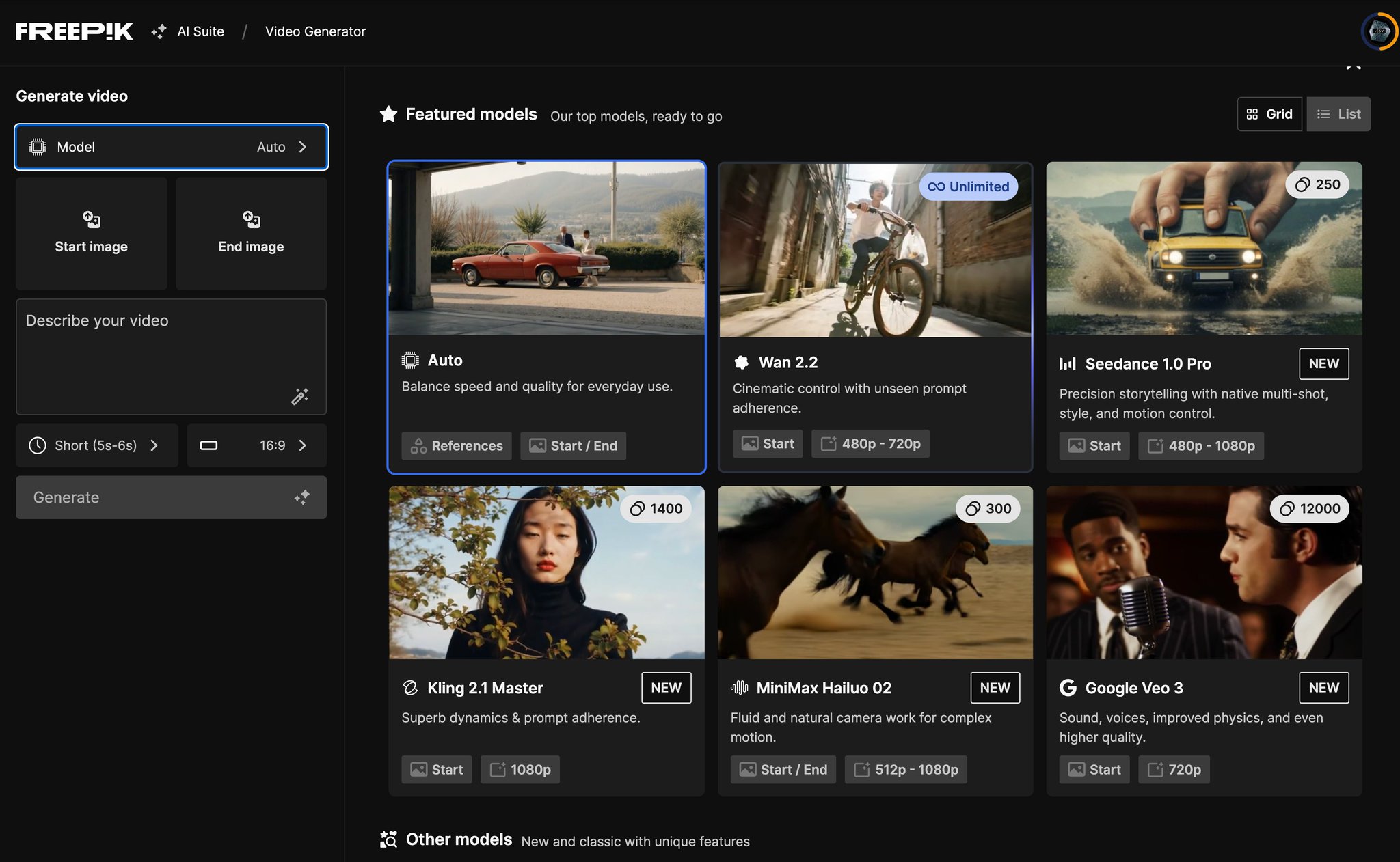 Freepik Video Generation: Perfect Starting Point for AI Video Models