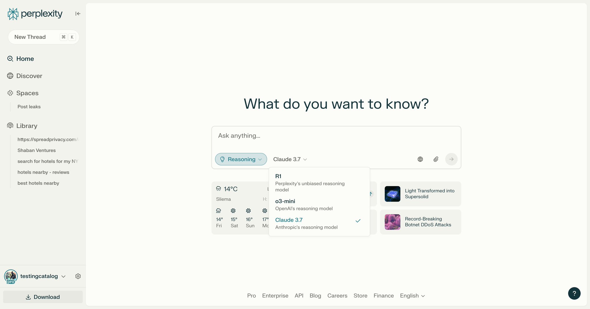 Perplexity Reasoning Now Supports Claude 3.7
