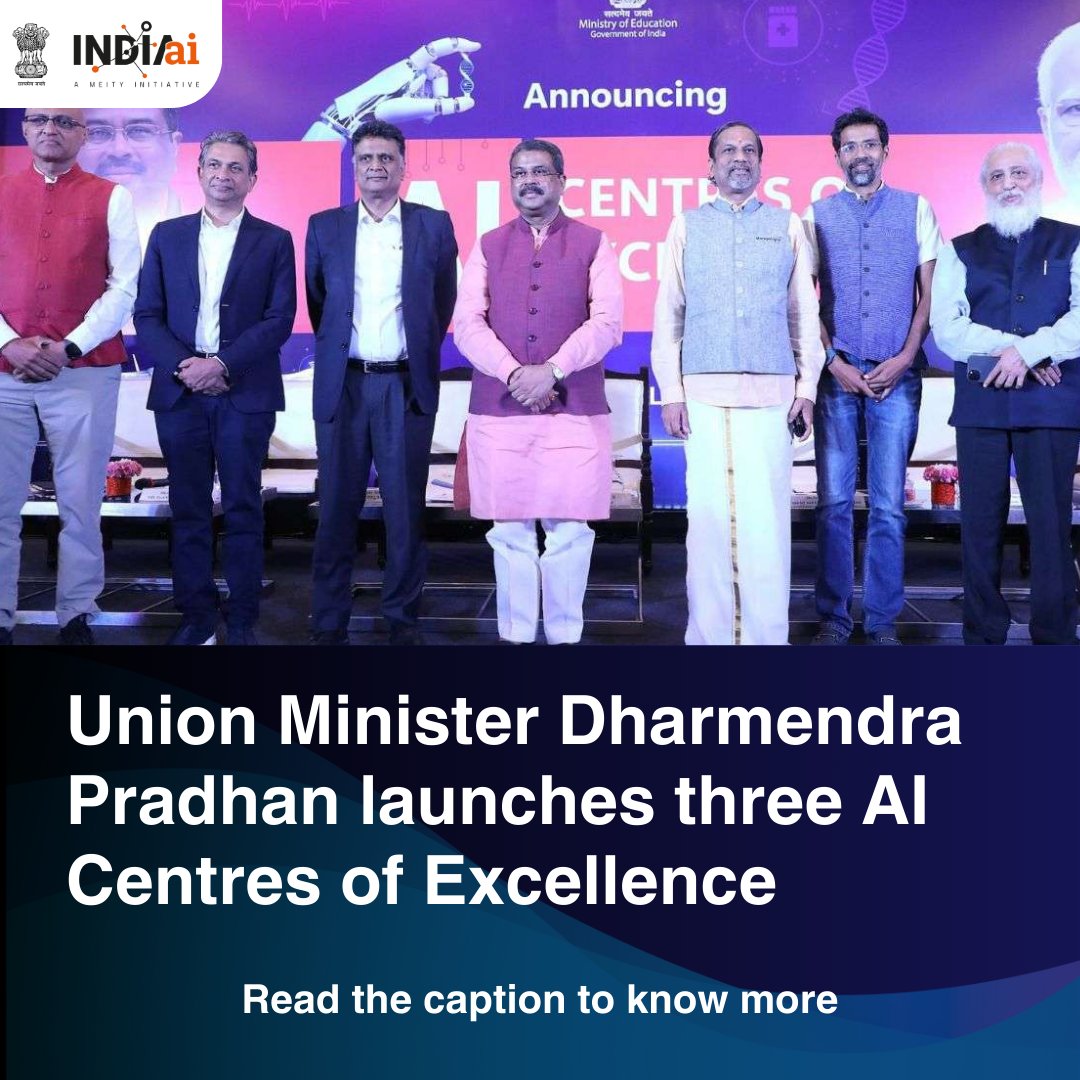 India Launches Three AI Centers of Excellence for Healthcare Agriculture Cities