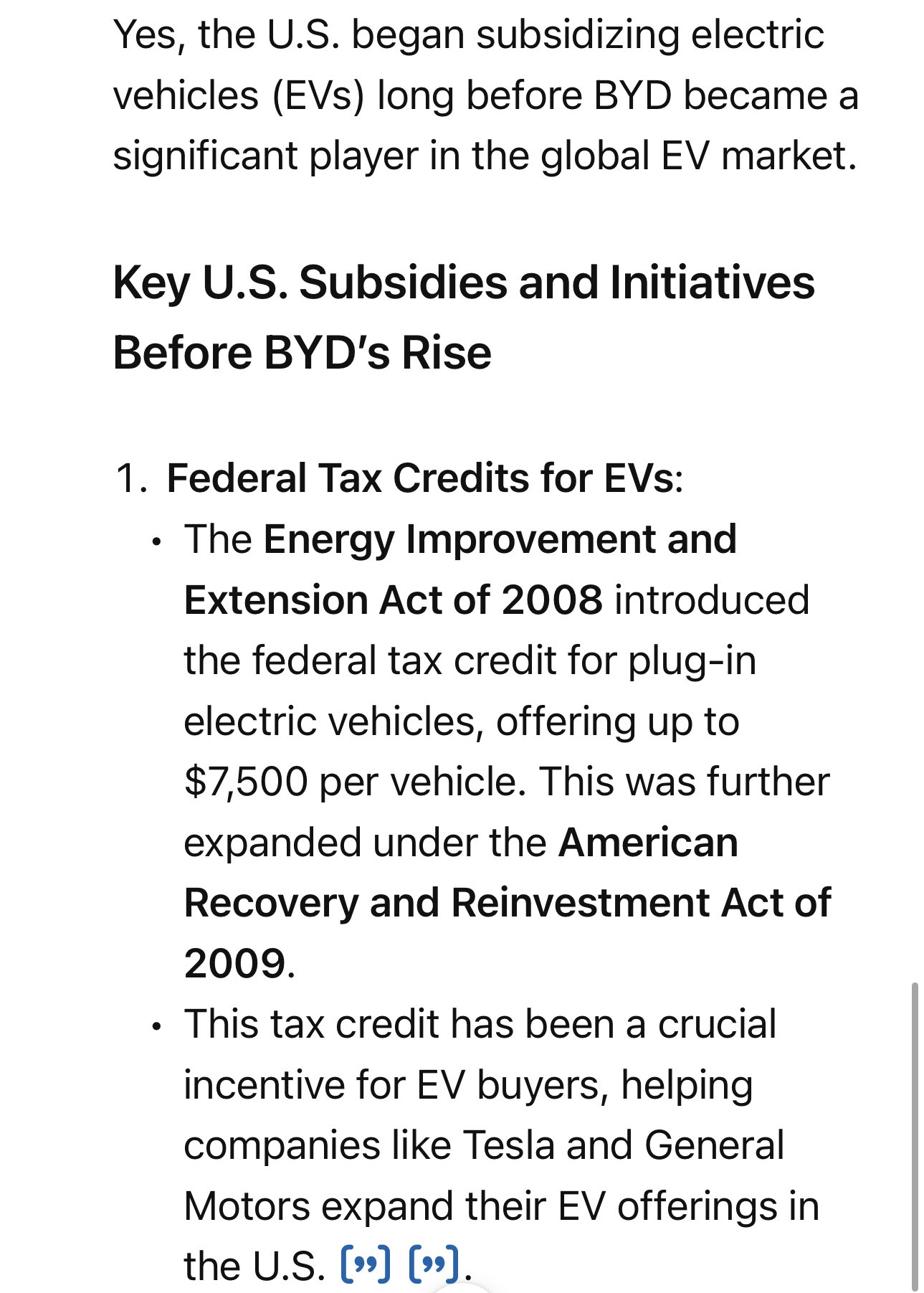 US EV Subsidies Preceded BYD Market Dominance
