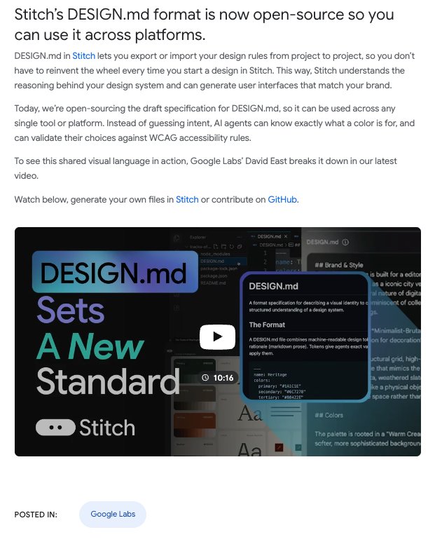 Google Labs Announces Stitch Design MD AI Innovation