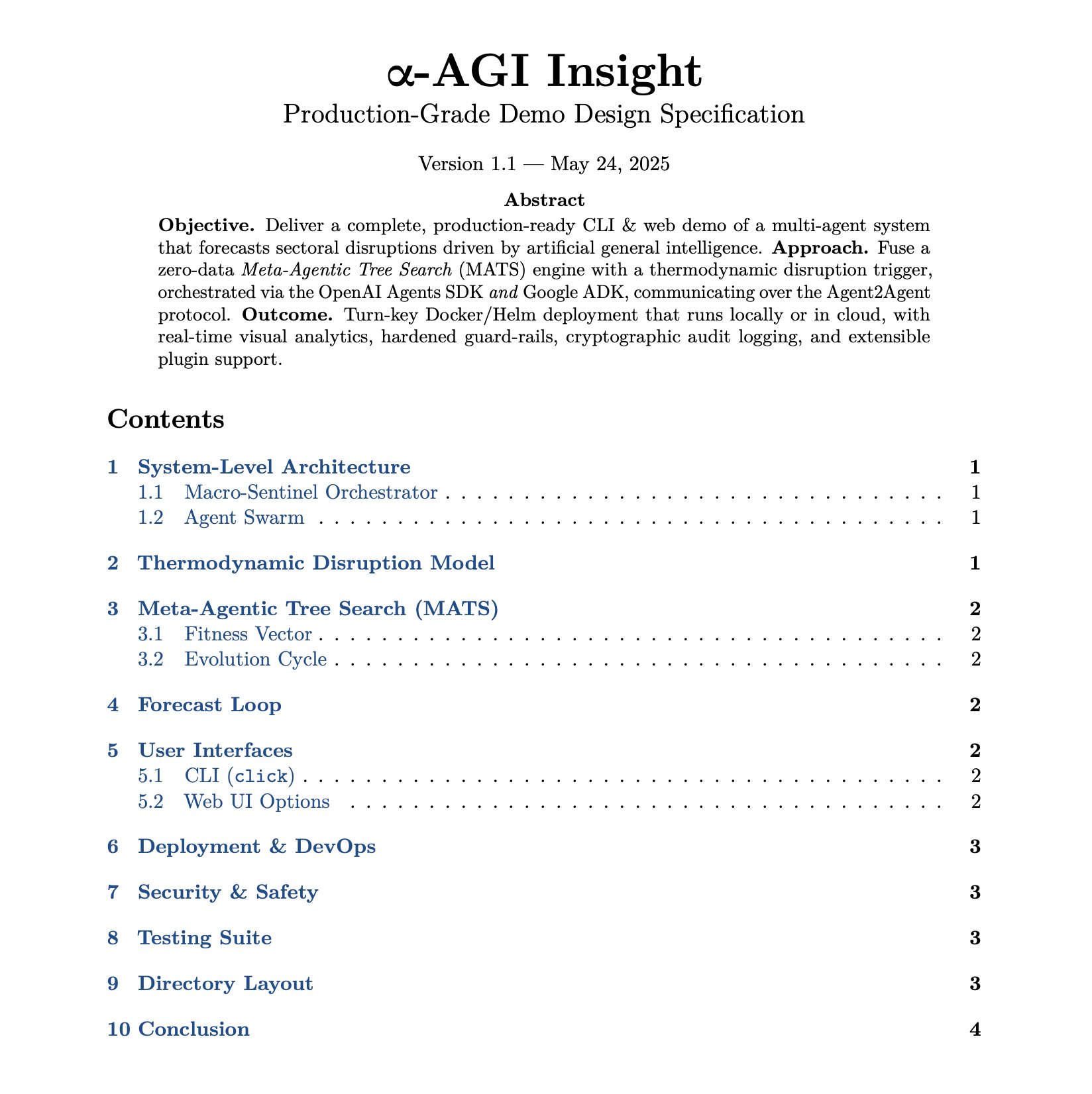 Production-Ready Multi-Agent AGI Disruption Forecasting Demo