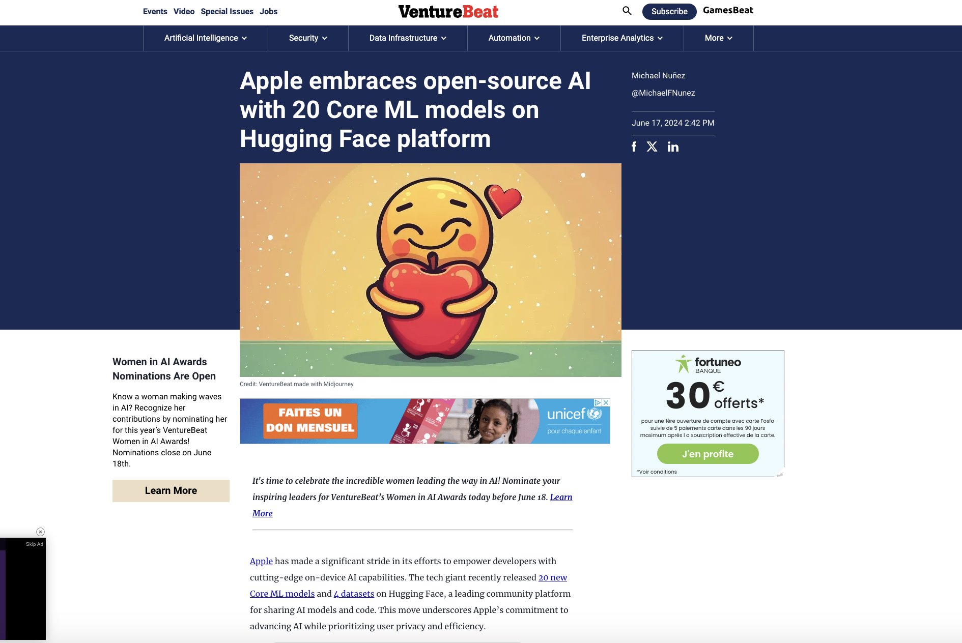 Apple Releases 20 CoreML Models on Hugging Face Platform