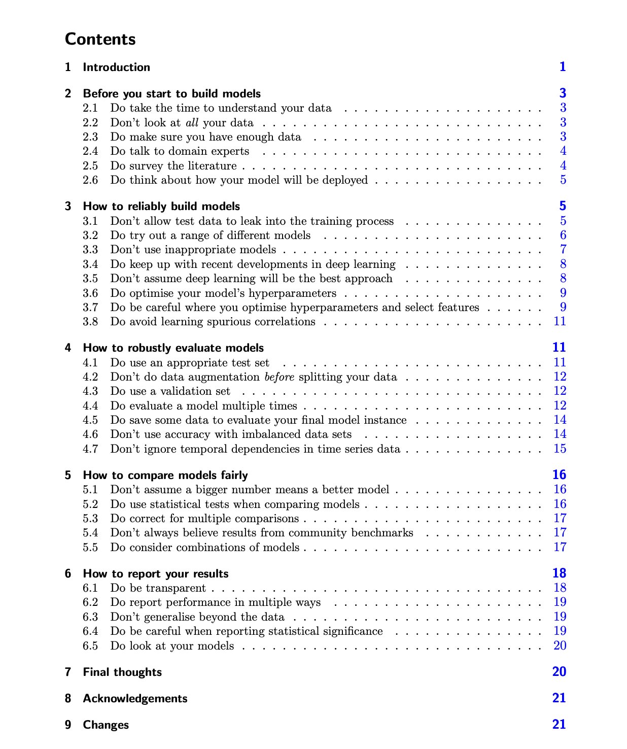 Guide to Avoiding Machine Learning Pitfalls for Researchers