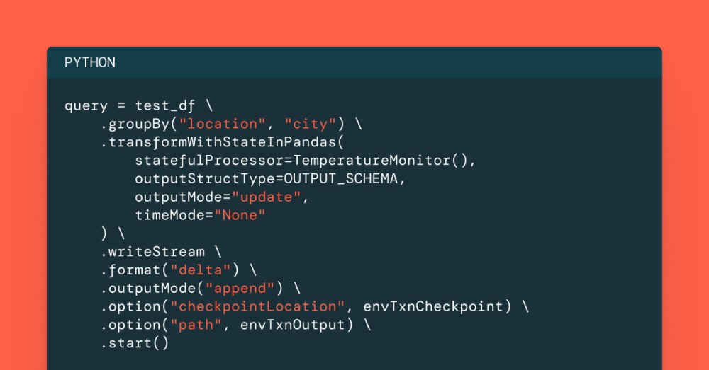Apache Spark 4.0 transformWithState API for Operational Monitoring