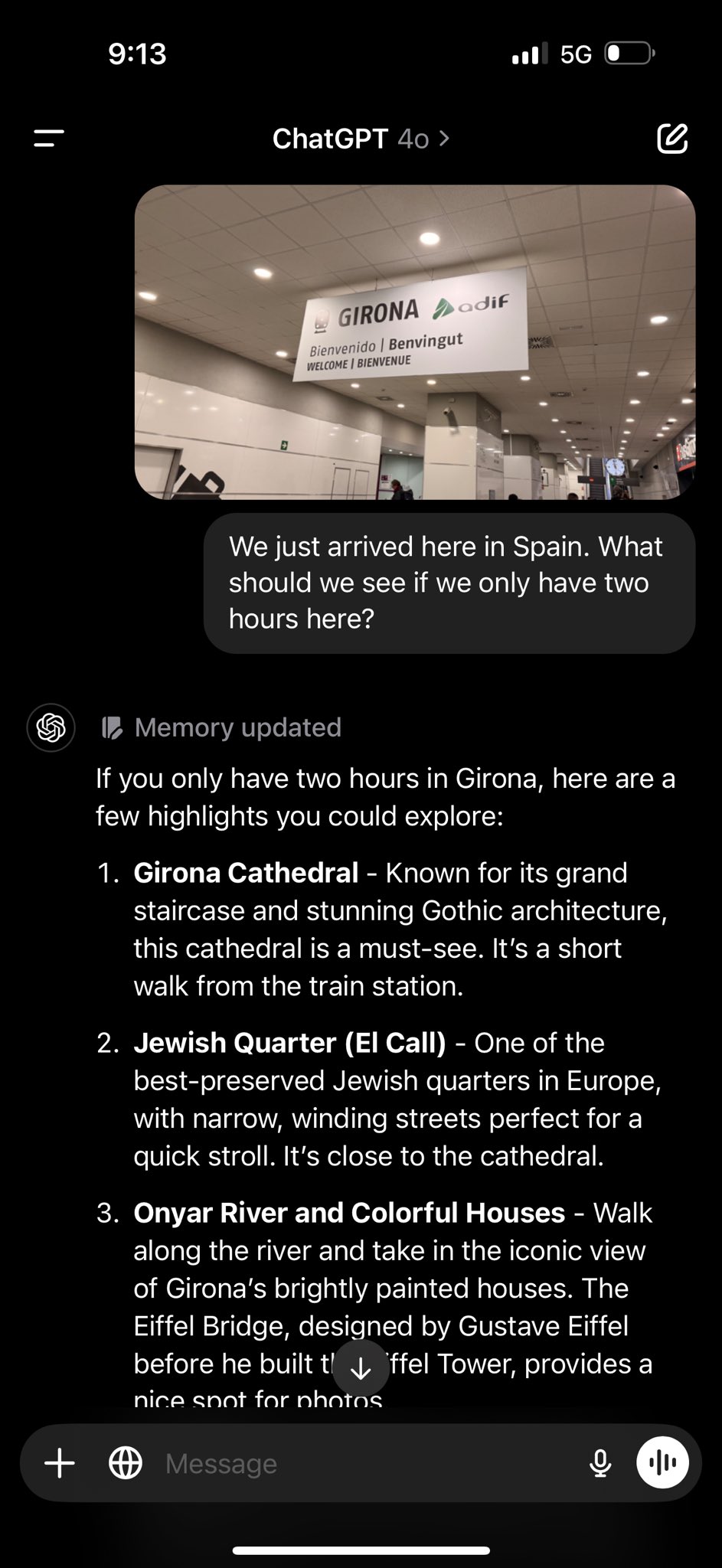 ChatGPT Guides Spanish Tour Using Photo Recognition Technology