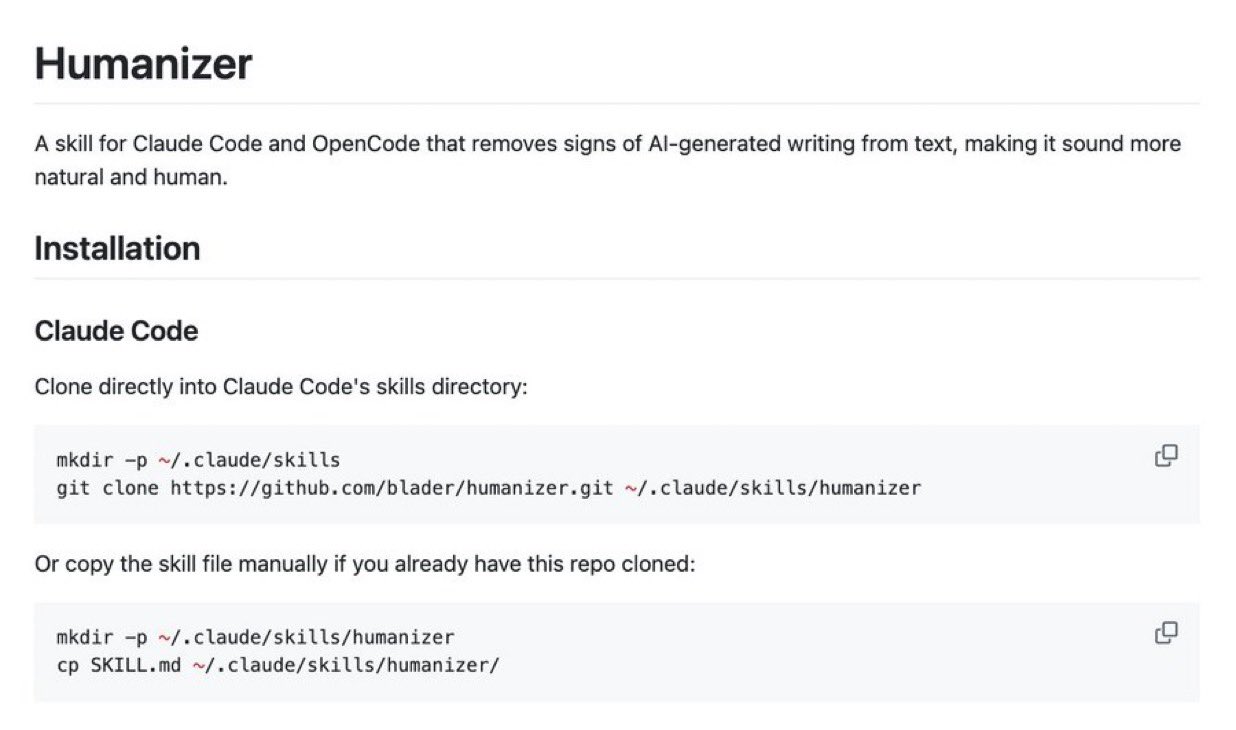 Open-source Claude Code skill removes AI-generated writing traces