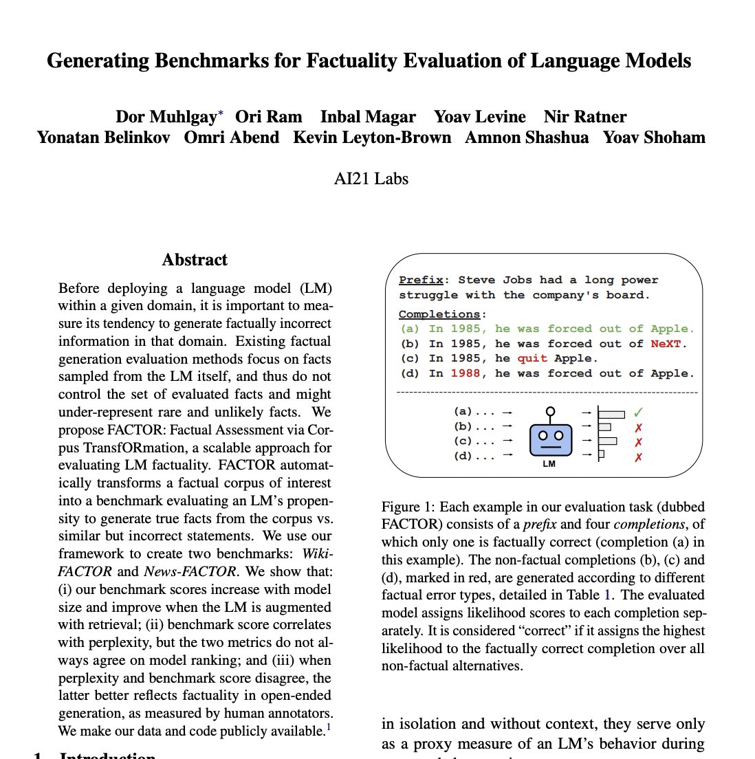 Generating Benchmarks for Factuality Evaluation of Language Models