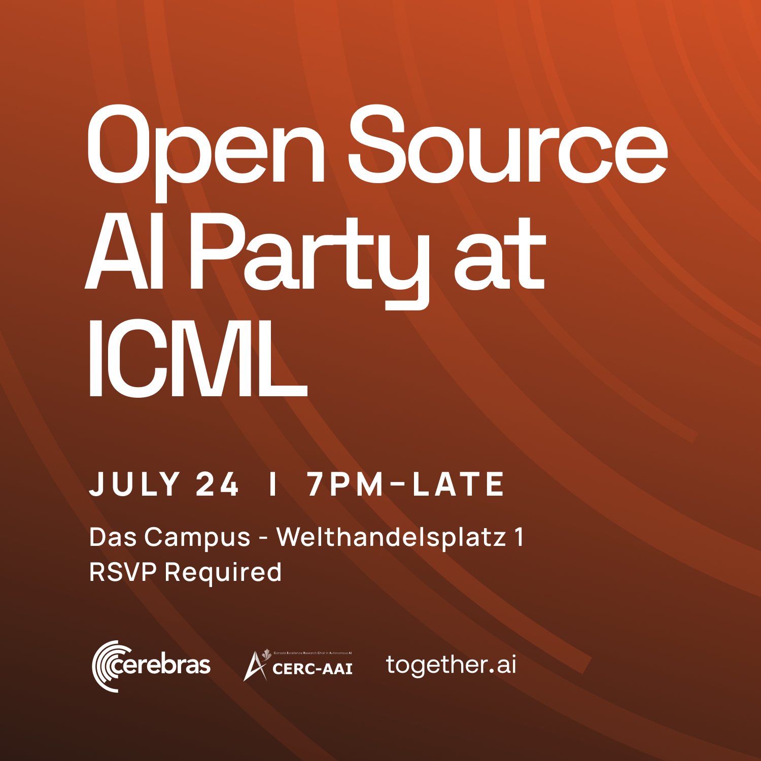 Open Source AI Party at ICML Vienna July 24