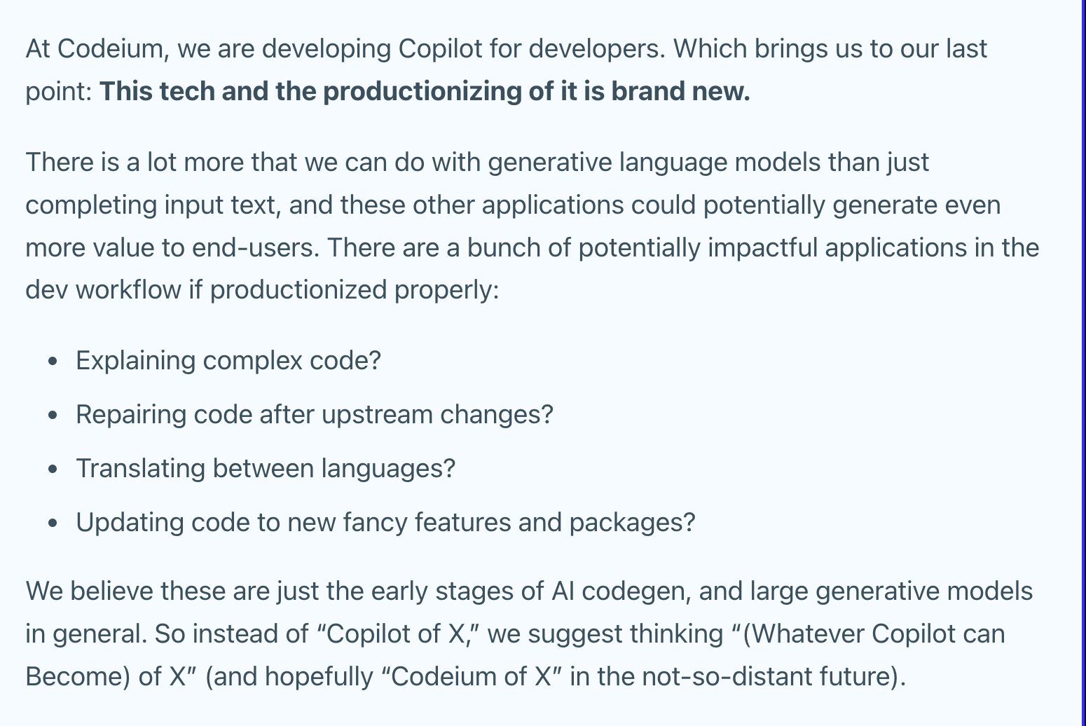 Post-Copilot Directions from Anshul and Codeium Team
