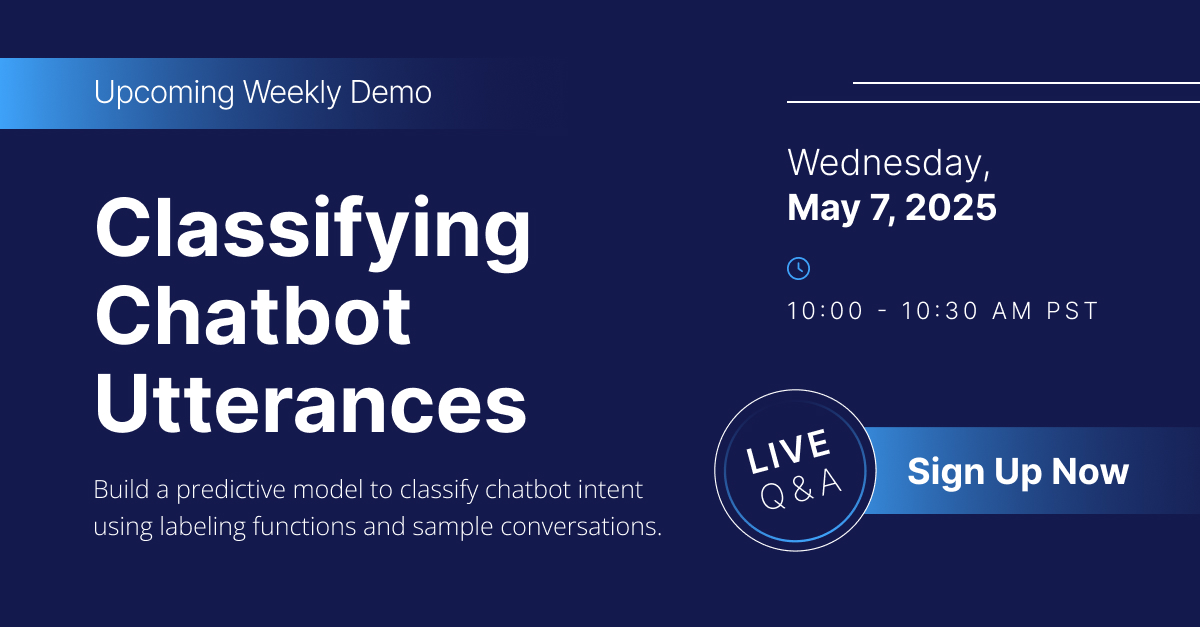 Live Demo: Train AI Chatbot Intent Classifier May 9