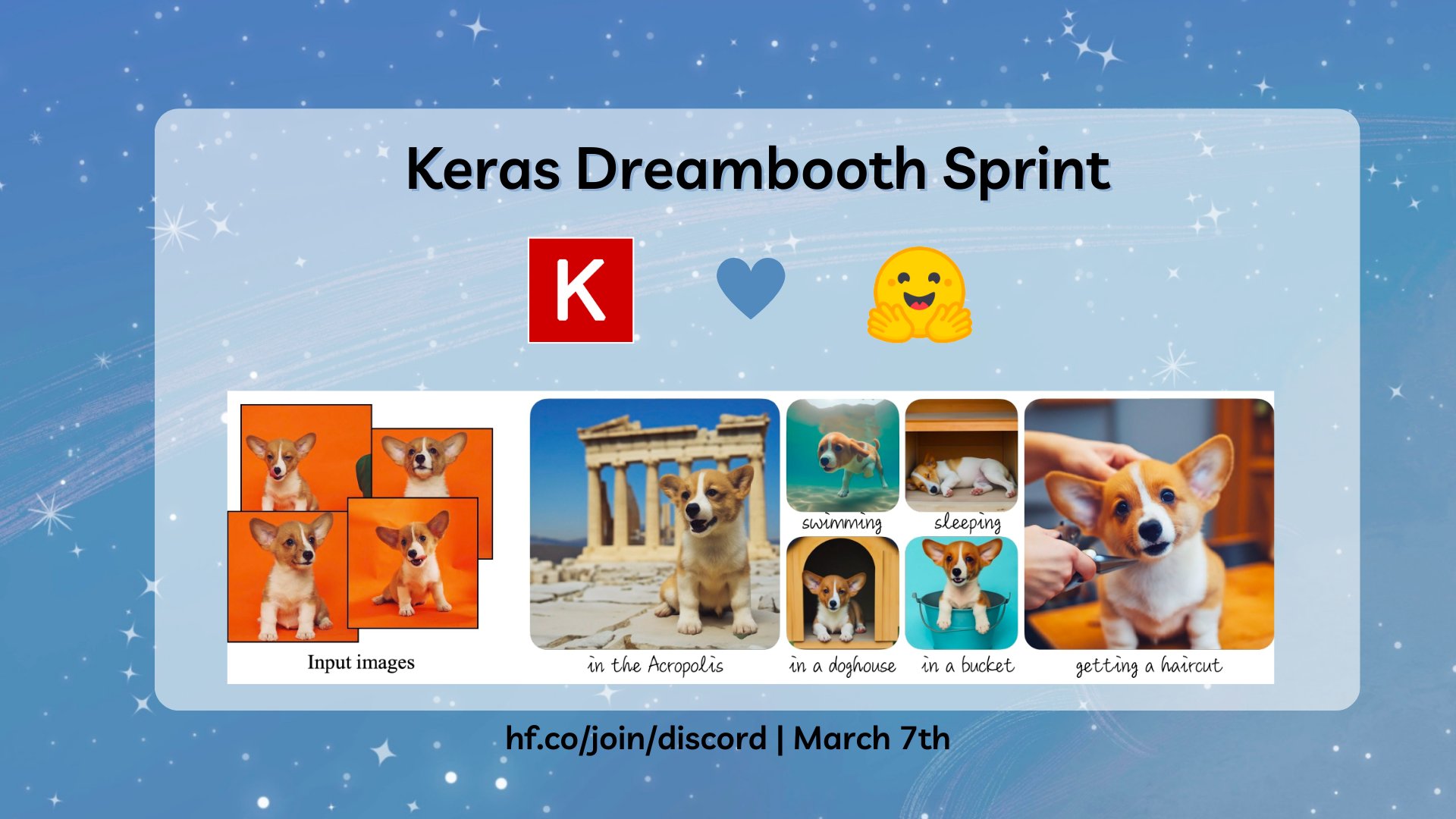 Community Sprint: Training DreamBooth Models with TensorFlow Keras