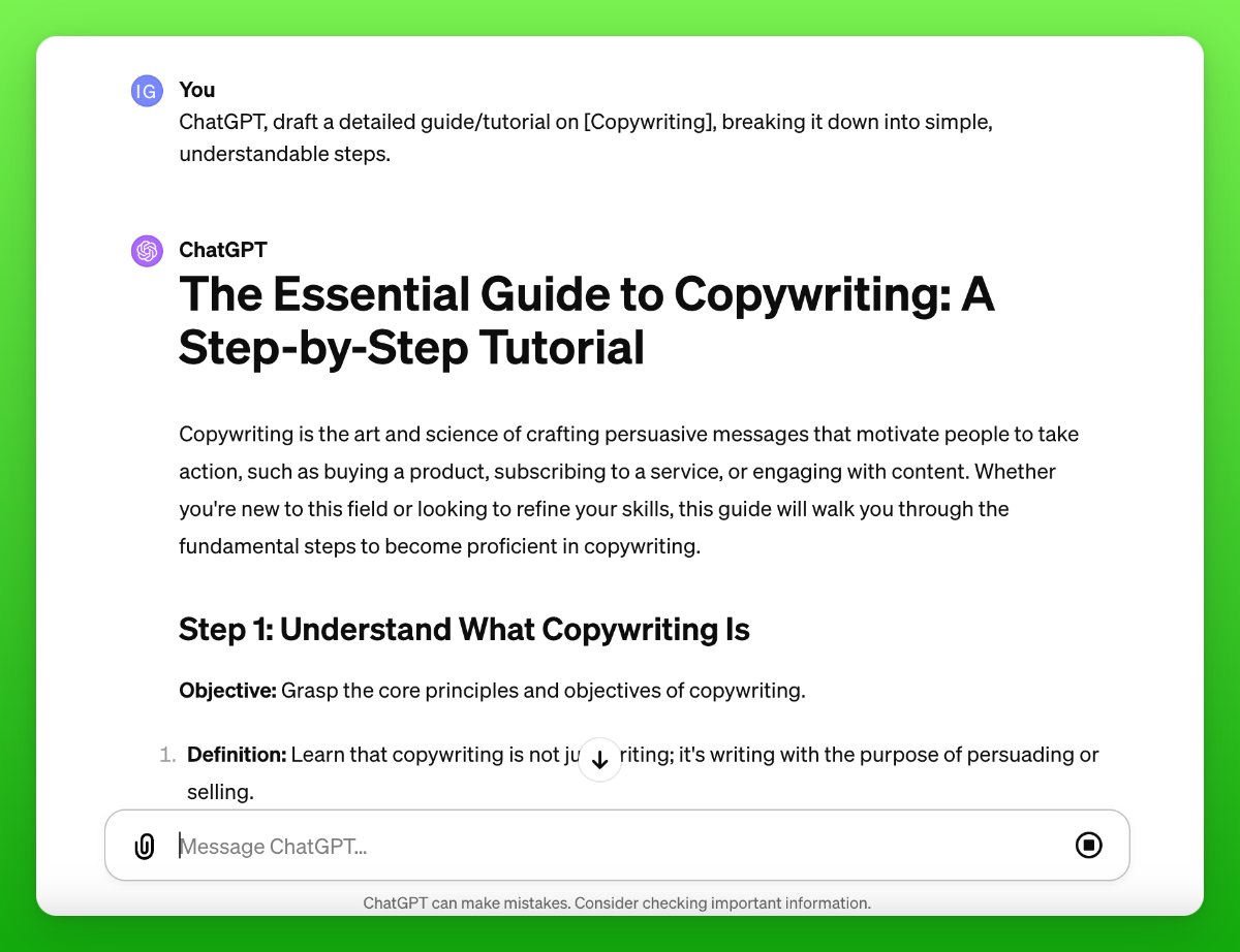 Using ChatGPT as a Personal Technical Writer