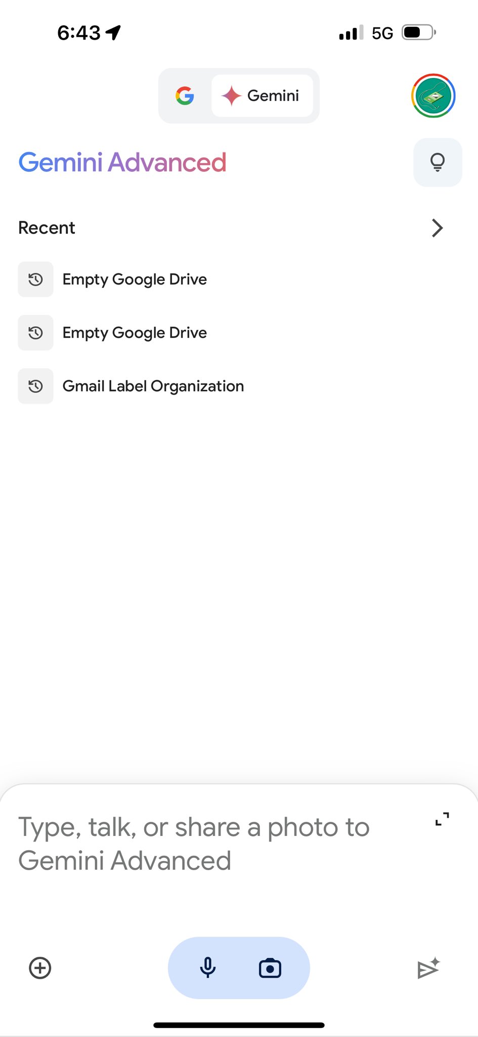 Gemini update brings file and photo uploads to iOS