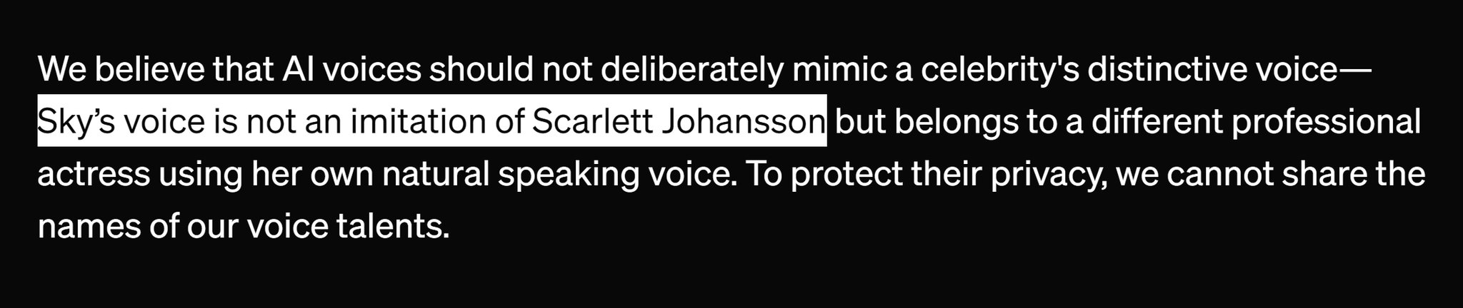 OpenAI Pauses Sky Voice Over Scarlett Johansson Similarity Concerns