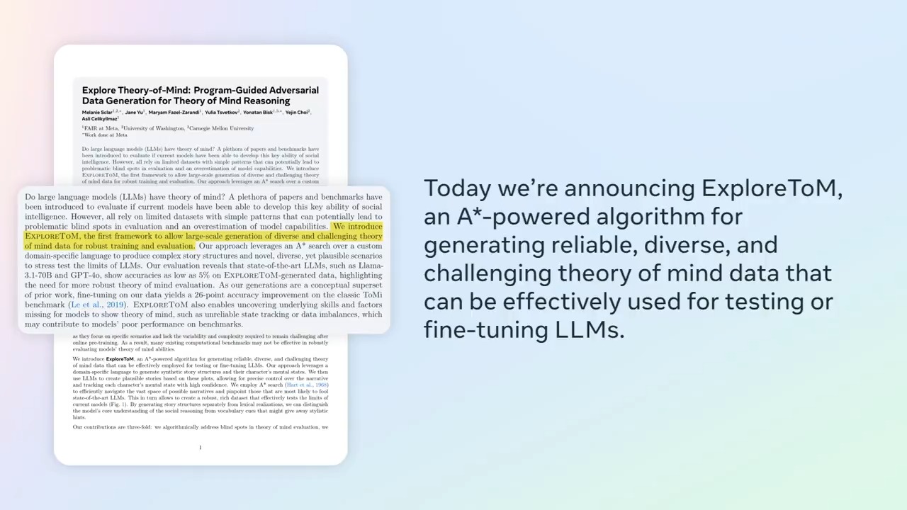 ExploreToM Framework Reveals LLM Theory-of-Mind Limitations