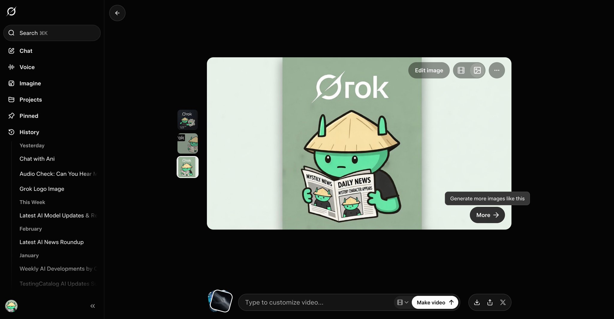 Nouvelle fonctionnalité de combinaison d’images sur Grok