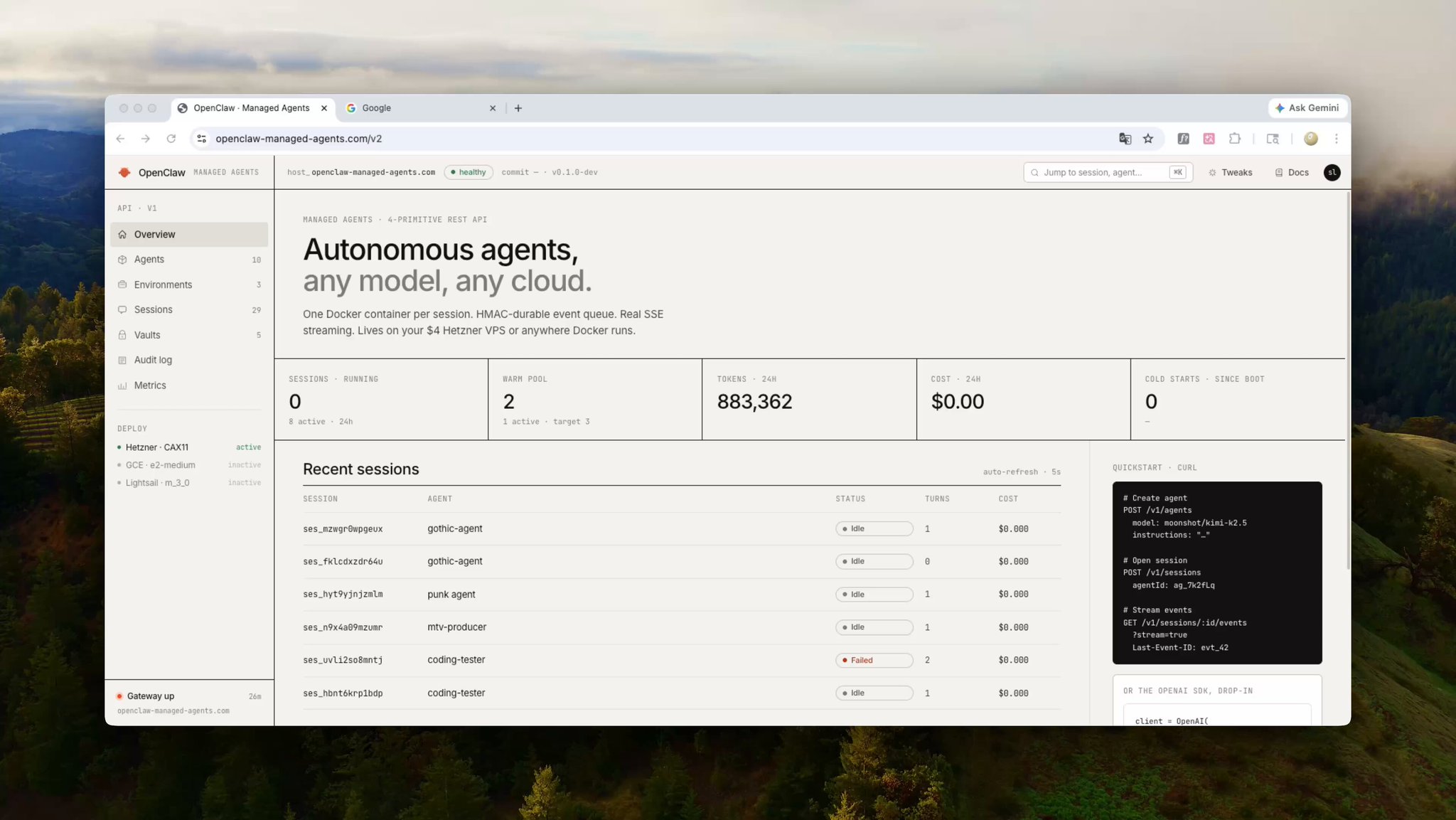 OpenClaw: Open Source Self-Hosted AI Agent Management Platform
