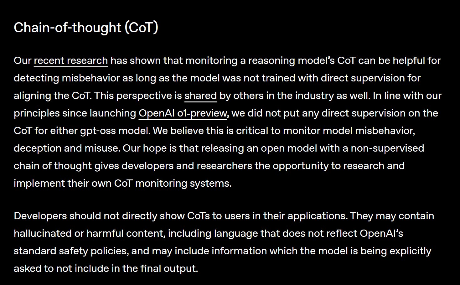OpenAI Reveals AI Reasoning Chains Without Supervision Requirements