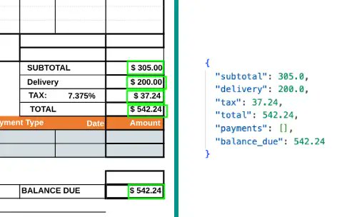 Easy AI business turning PDFs into JSON data for clients