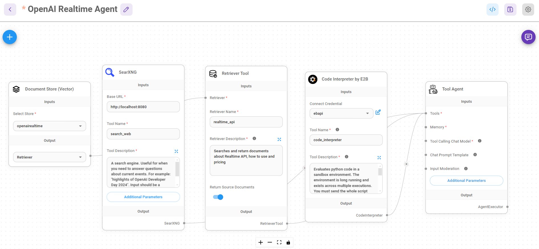 Flowise Workflow Powers OpenAI Realtime Console Integration