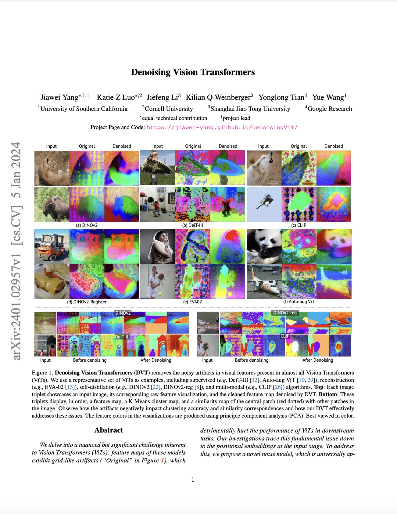 Denoising Vision Transformers: Advanced Deep Learning Research
