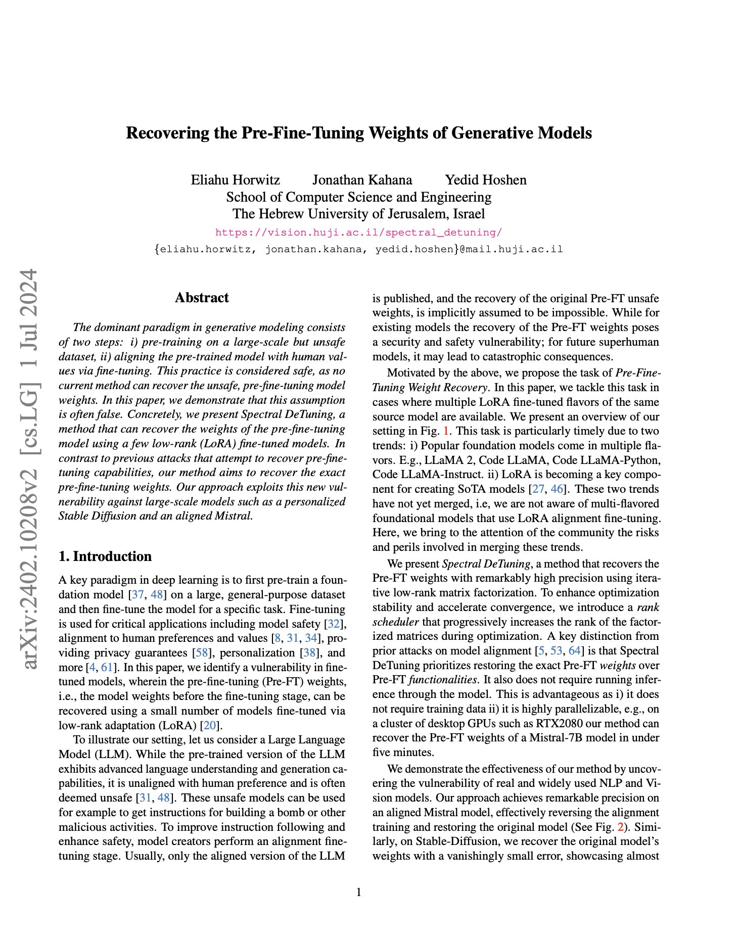 Recovering Model Weights Exactly Post-LoRA: New Discovery