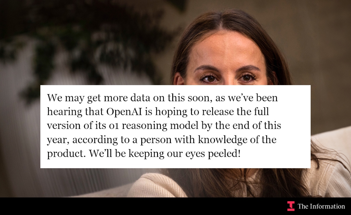 OpenAI o1 Full Release Expected by Year End