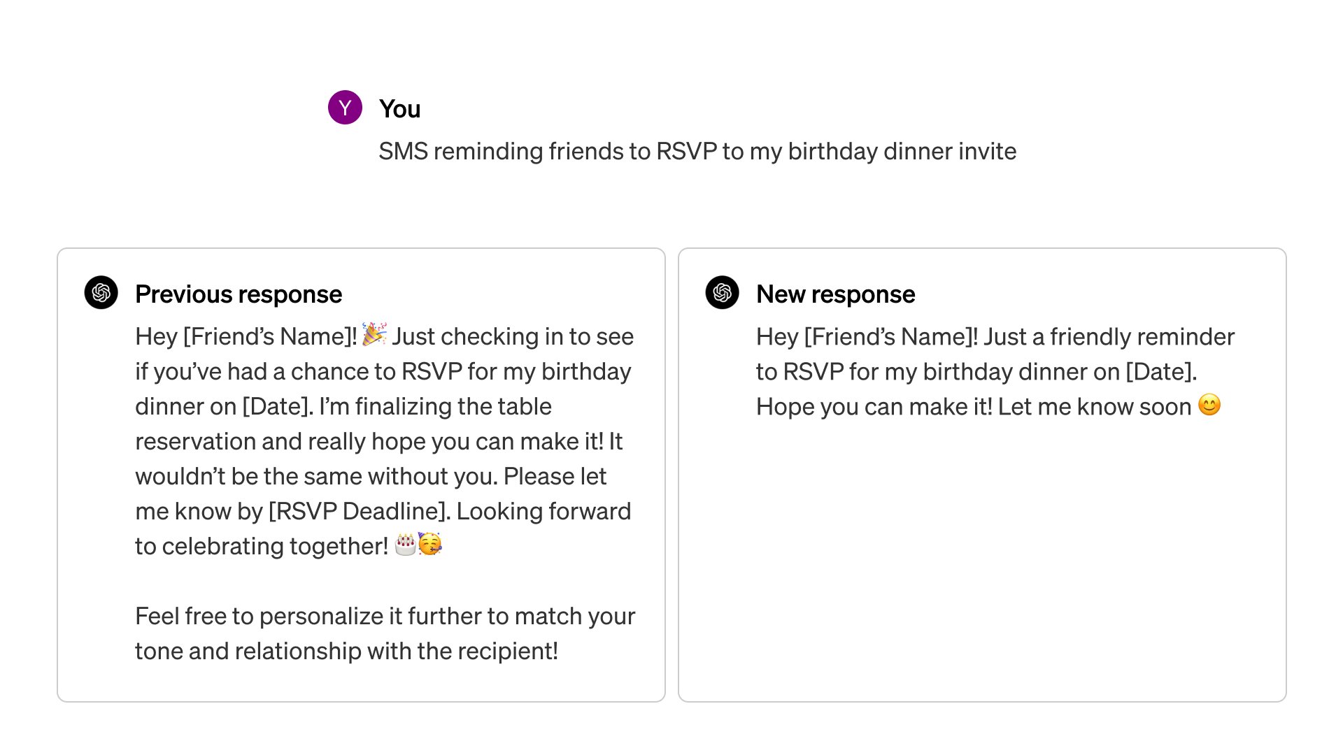 ChatGPT Responses More Direct Conversational Language