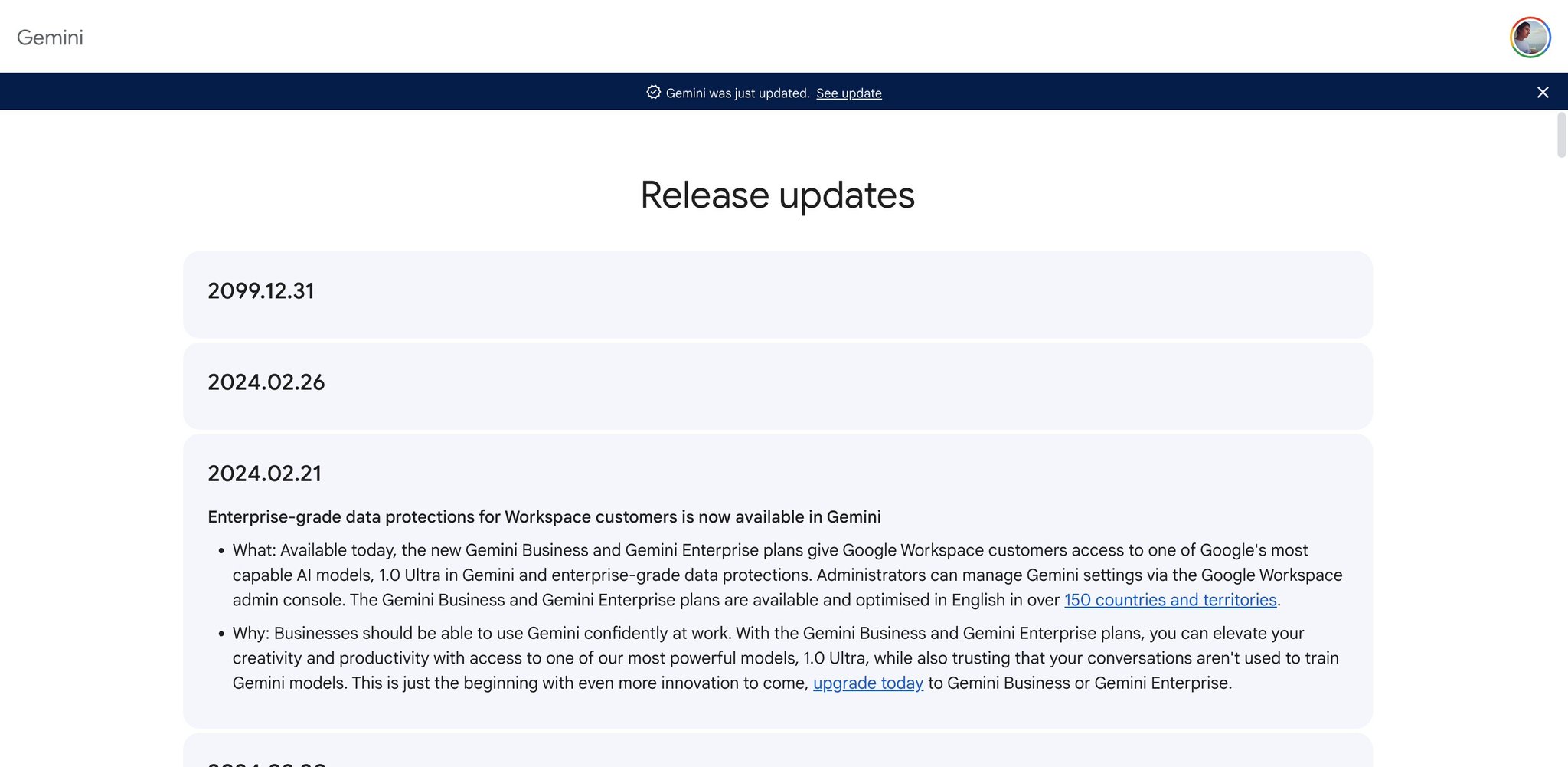 Google Gemini update rumors and model behavior