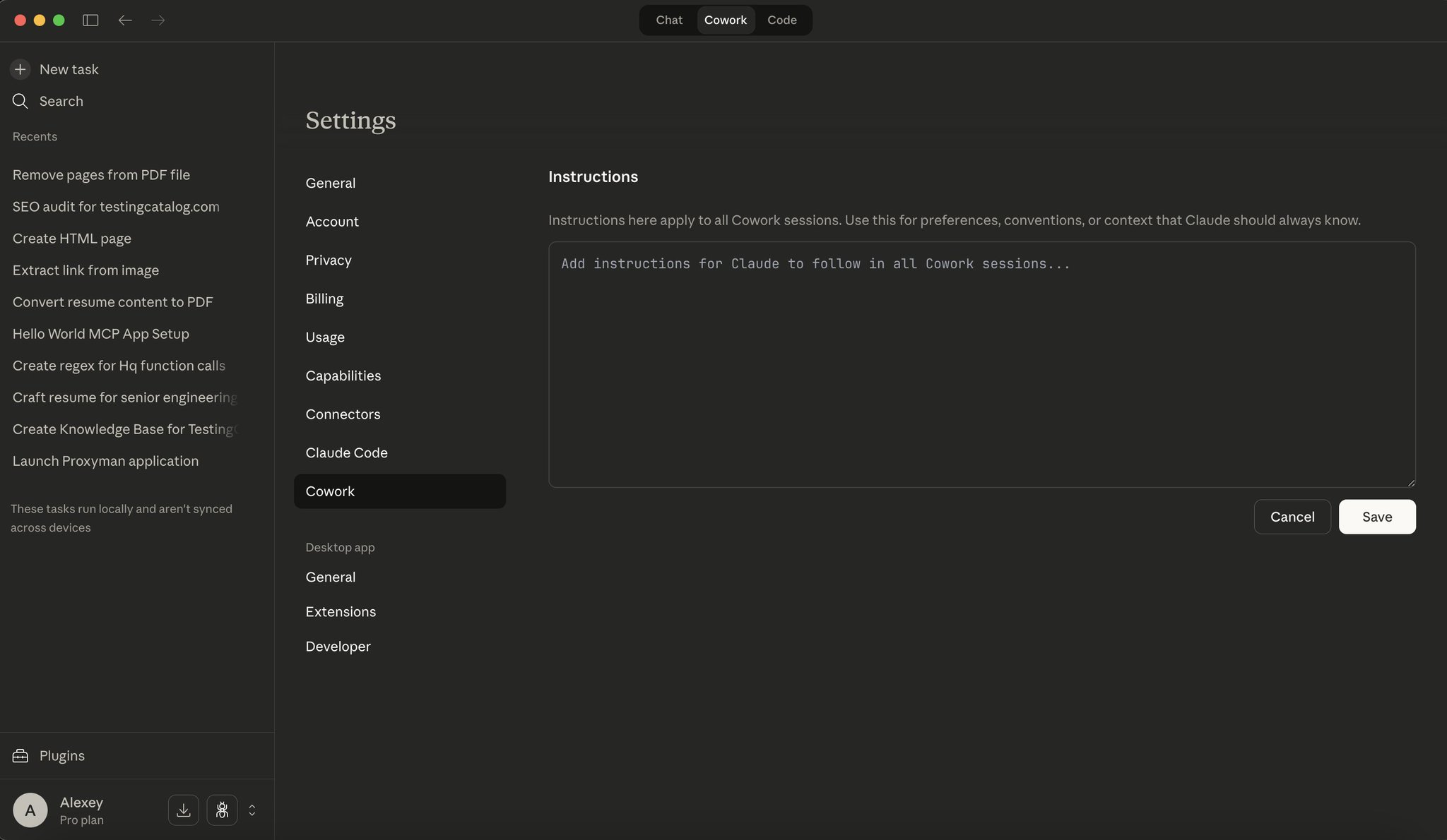 Anthropic develops global instructions for Cowork