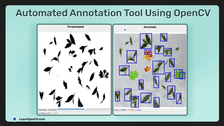 Automated Image Annotation Tool Using OpenCV