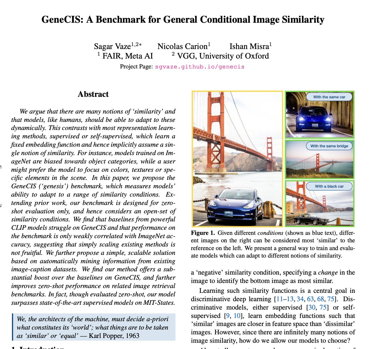 GeneCIS: Benchmark for General Conditional Image Similarity
