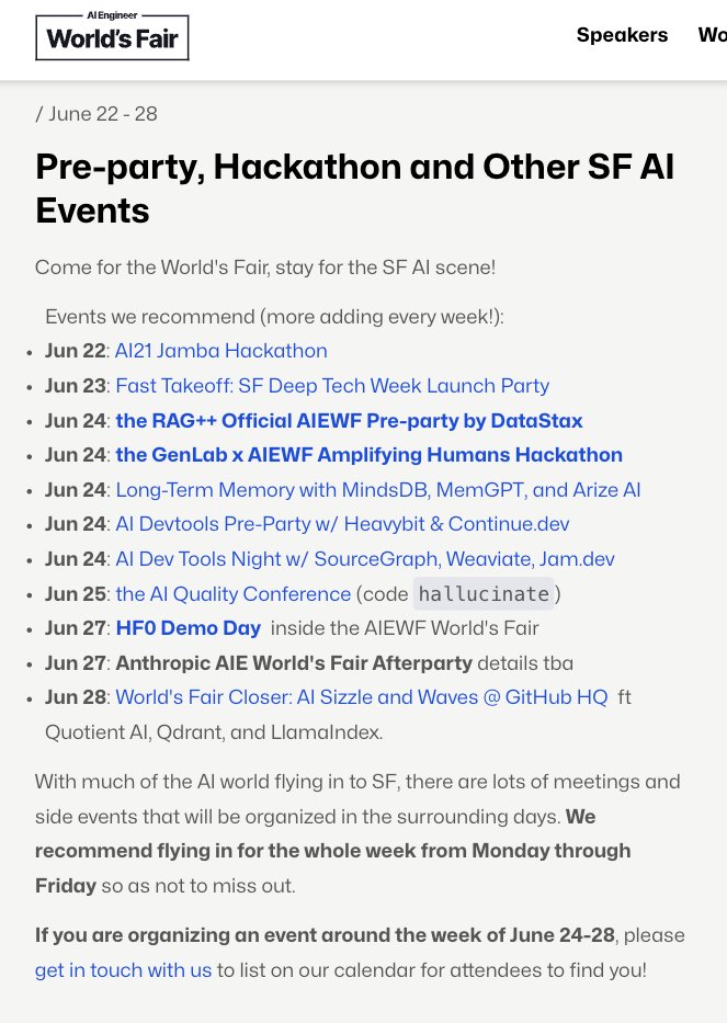 AI Engineer Week Side Events Growing in San Francisco