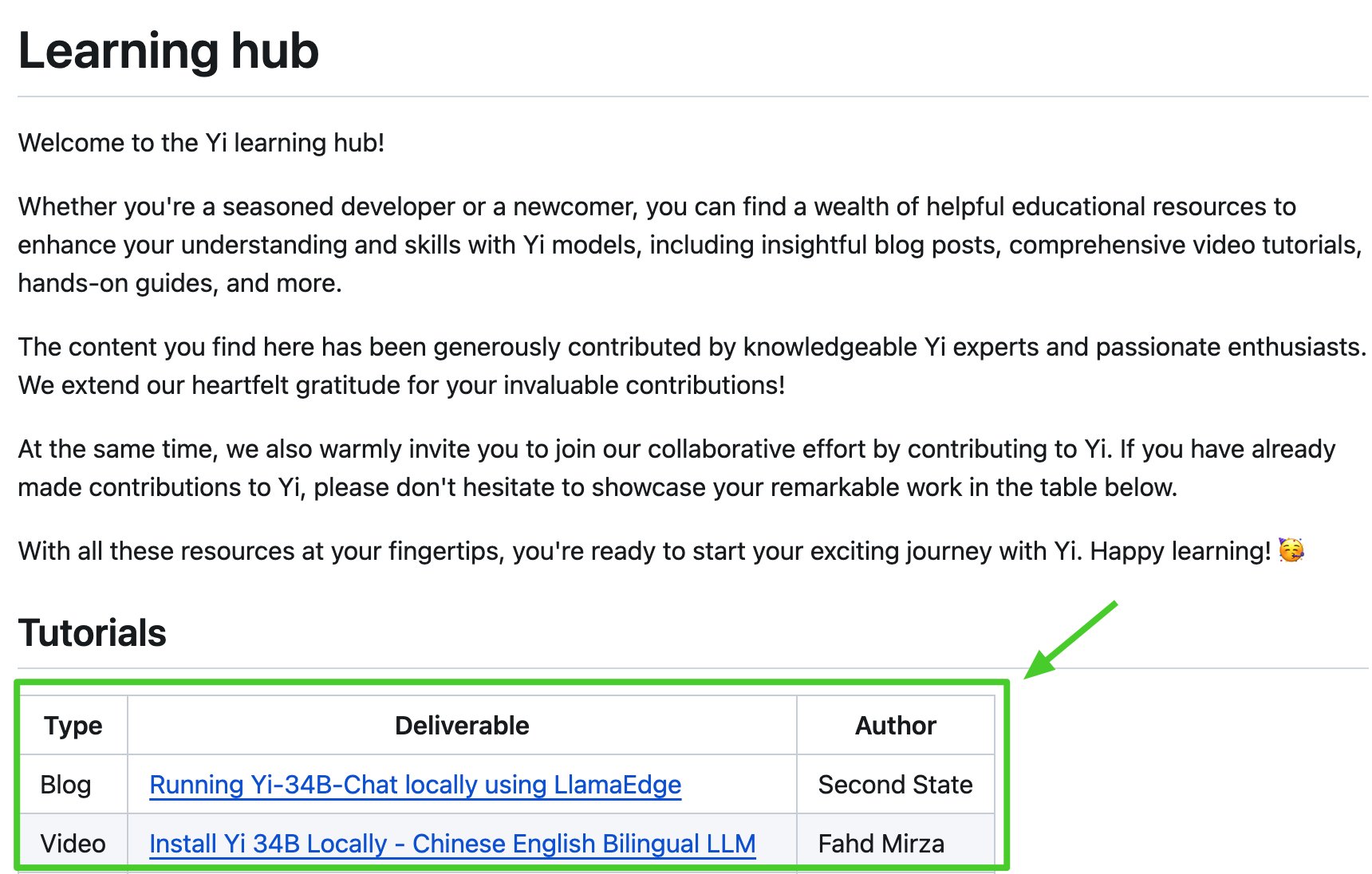 Yi Learning Hub Launch with Community Content Contribution Rewards