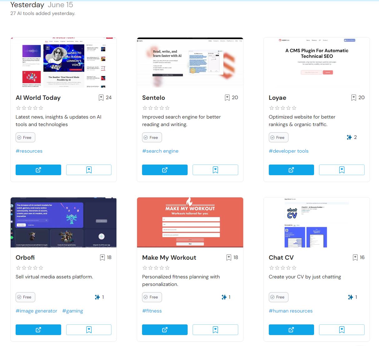Top AI Tools Posted Yesterday