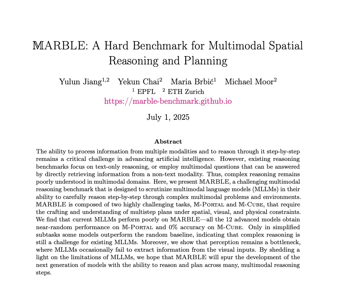 AI Reasoning Limits: MARBLE Benchmark Highlights Multimodal LLM Weaknesses