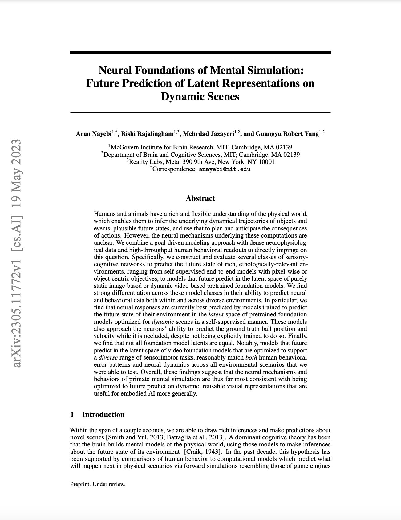 Neural Foundations of Mental Simulation in Dynamic Scenes