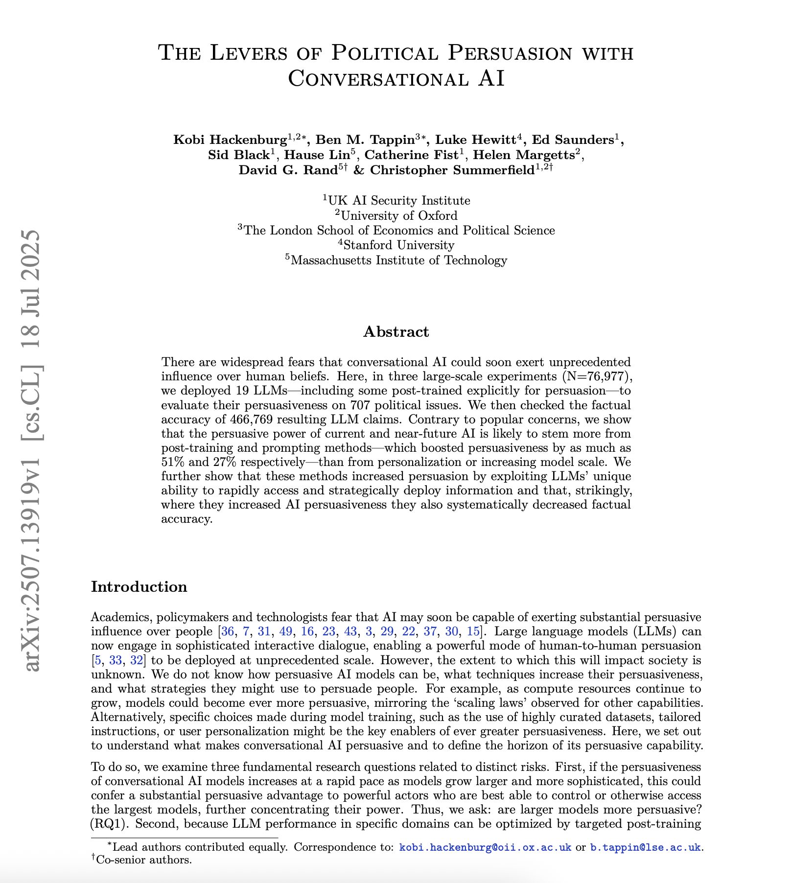 Stanford study shows AI models influence political opinions